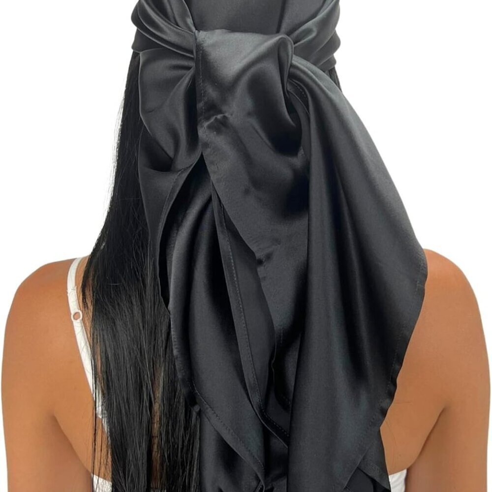 Silk Head Scarf 36in Mulberry 19 Momme Hair Wrap for Sleep & Style Unisex
